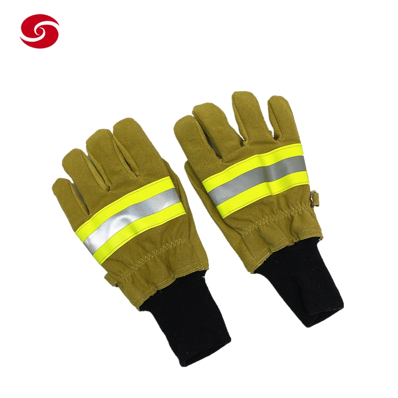 Military Flame Retardant Gloves/Firefighting Firefighter Fireman Gloves/Emergency Fire Rescue Safety Gloves/Protection Gloves/ Cut Resistant Gloves/Duty Gloves