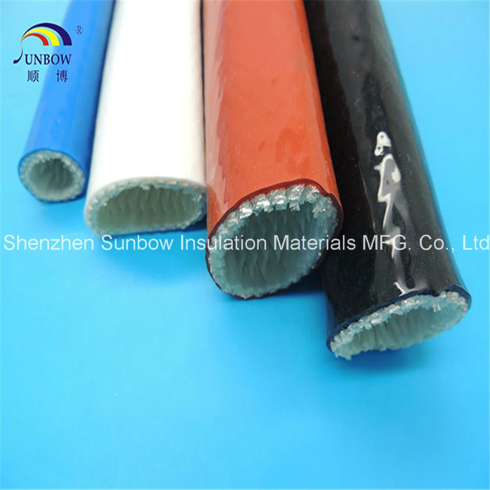 Silicone Coated Hydraulic Hose Protection Fiberglass Kelvar Cut Heat Resistant Fire Sleeve