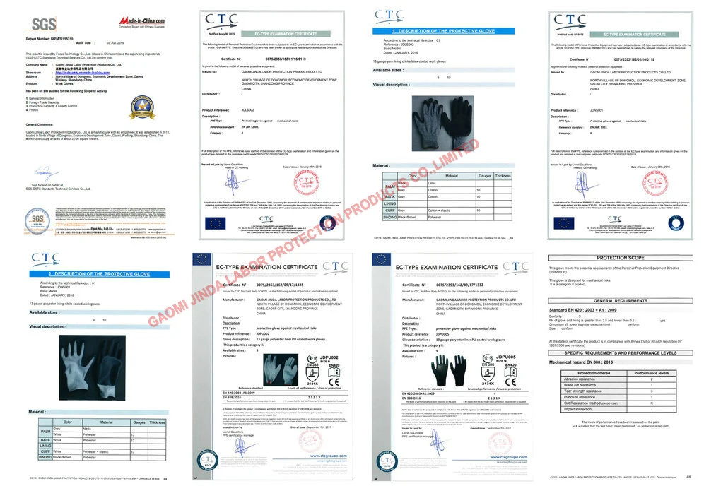 Safety Products Latex Coated Industrial Work &amp; Labor Gloves